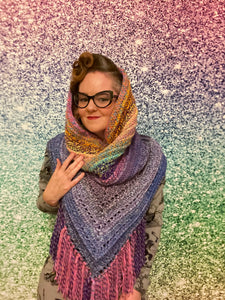 Wild Oleander Hooded Scarf Crochet Shawl